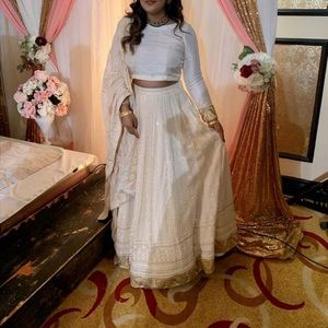 Cream Lengha
